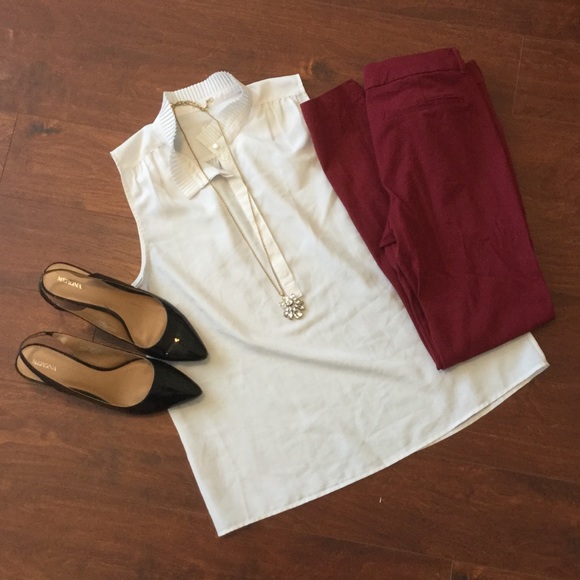 J. Crew Tops - J. Crew Ivory Ruffle Cami